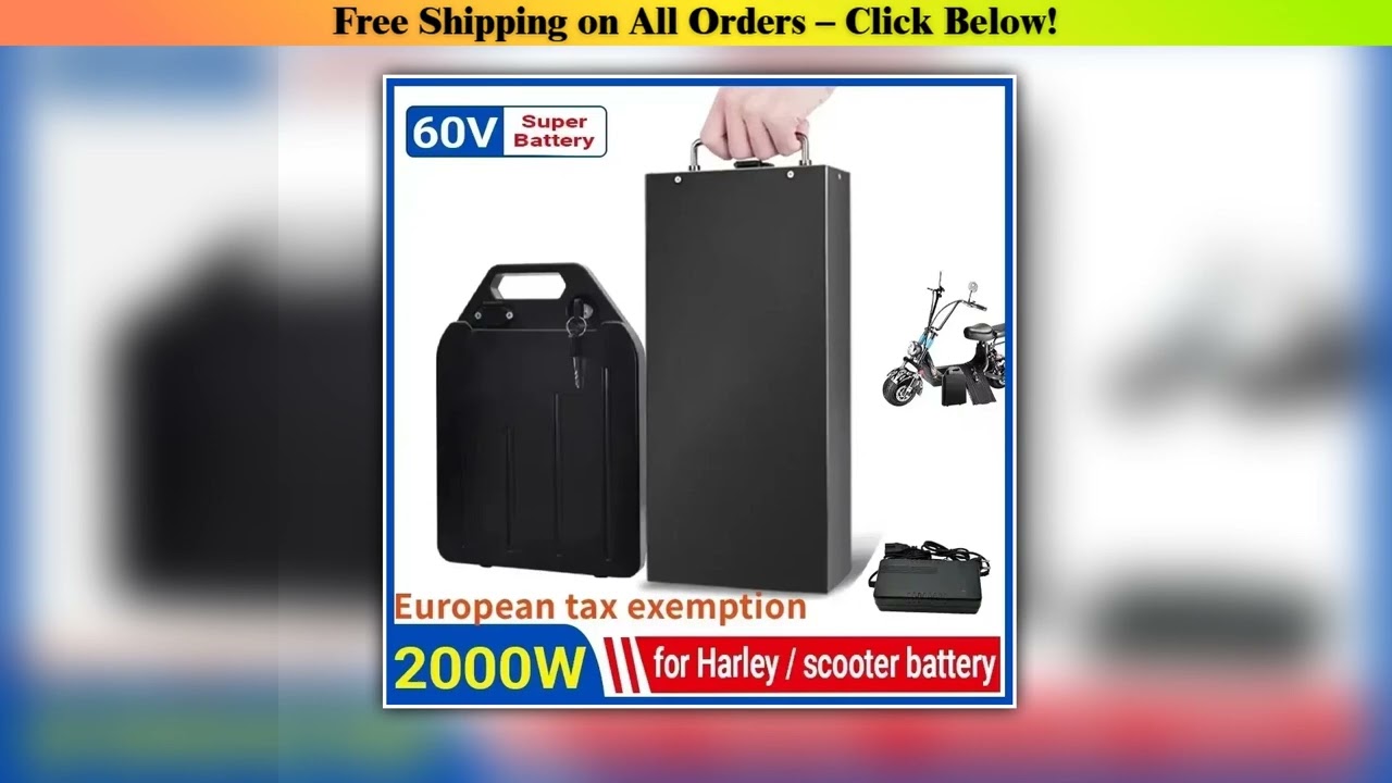 Harley battery Citycoco Electric Battery 60V 30Ah-50Ah for 250W~1500W Harley MotorcycleWaterproof