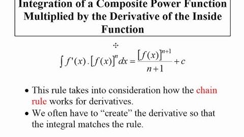 Integration of a  Composite Function Multiplied by the Derivative of its Inside Function