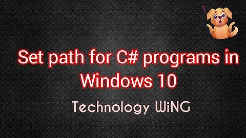 Set Path for C# programs for notepad