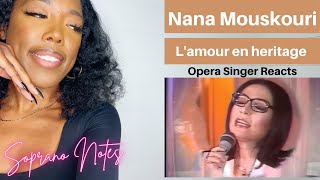 Opera Singer Reacts to Nana Mouskouri L'amour en heritage | Performance Analysis |