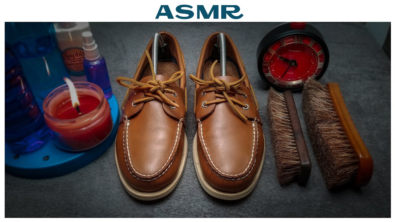 ASMR🎙How to clean deck shoes? Video for relaxation. YouTube