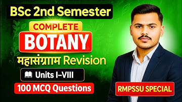 Bsc 2nd semester botany mcq question rmpssu 2025|top-100 objective in hindi