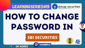 How to change password in SBI Securities | SBI Securities Mobile app Password change Online