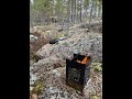 Spring in northern Sweden. Lunch with Firebox stove