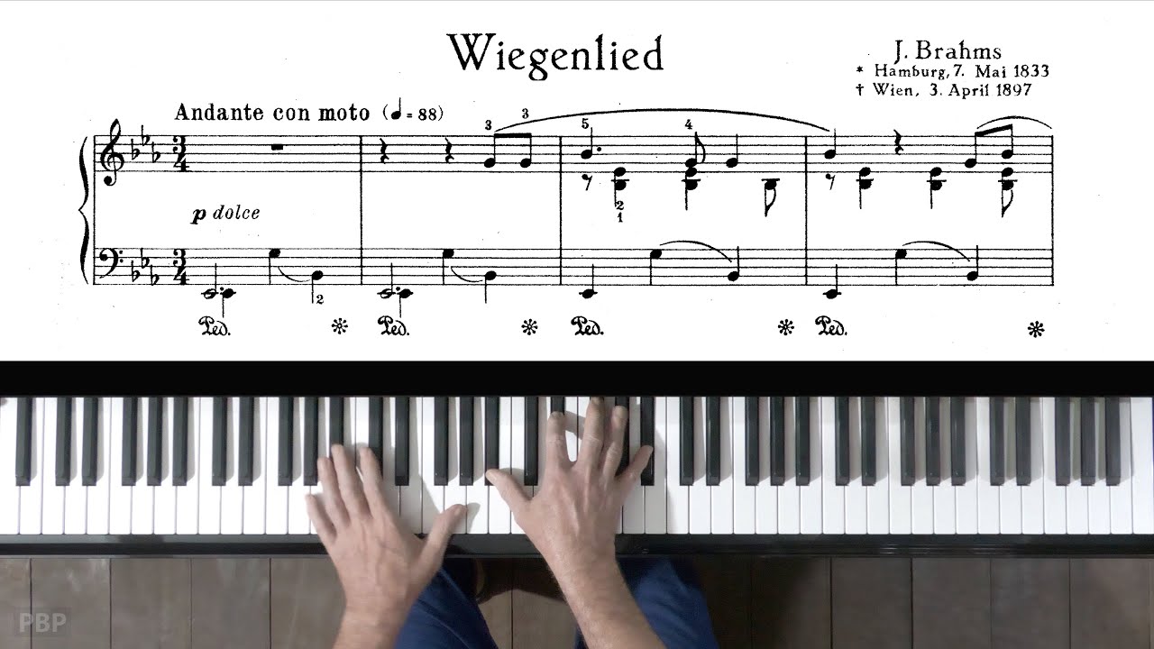 Brahms "Cradle Song" P. Barton, FEURICH 133 piano YouTube