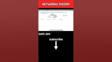 GATE 11 EE Networks theory | tarGATE2025 #shorts #gate #gatetamil