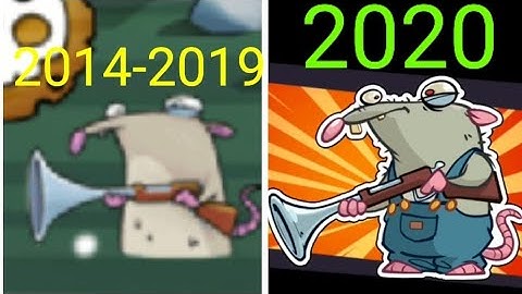 Monstruos de Swamp Attack antes y después en Swamp Attack 2