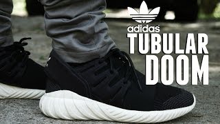 adidas tubular doom on feet