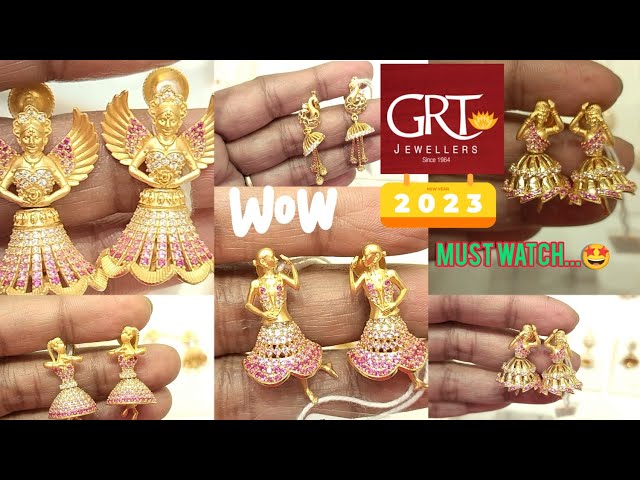 Buy Gorgeous Dancing Bead Gold Earrings |GRT Jewellers