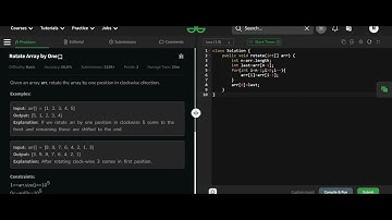 Rotate Array by One in java