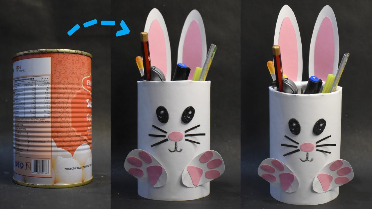 Rainbow Recycled Tin Can Pencil Holder : 3 Steps (with Pictures) -  Instructables