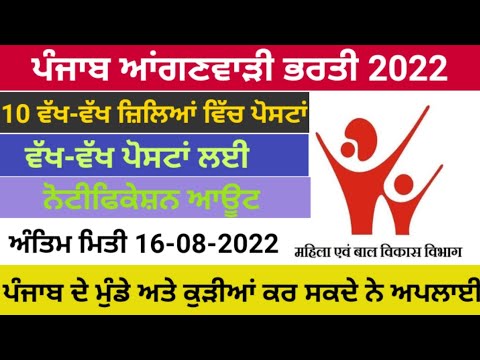 Punjab Angnwadi Recruitment 2022|Punjab Govt jobs 2022|punjab angnwadi jobs 2022|@Jobs & Career
