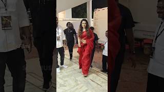 Beautiful Trisha In Red Saree