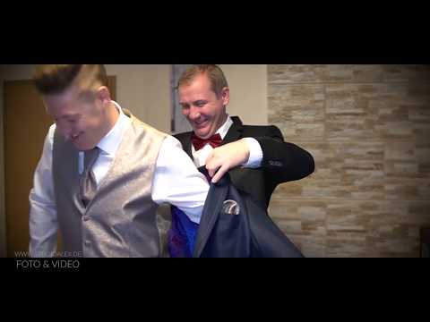 Videoaufnahmen von dem Bräutigam Viktor Gammel. Hochzeit in Regen Oberpfalz Bayern