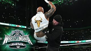 The Undertaker delivers an epic Chokeslam to The Rock: WrestleMania XL Sunday highlights image