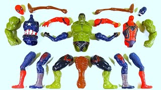 Assemble Toys ~ Spider-Man, Captain America, Hulk Smash And Sirenhead ~ Avengers Marvel Toys