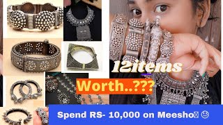 Meesho oxidised jewellery review starting Rs-200  Oxidised nacklace/Bangles ,worth or not Meesho