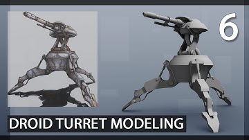 Autodesk Maya 2014 Tutorial - Droid Turret Modeling Part 6
