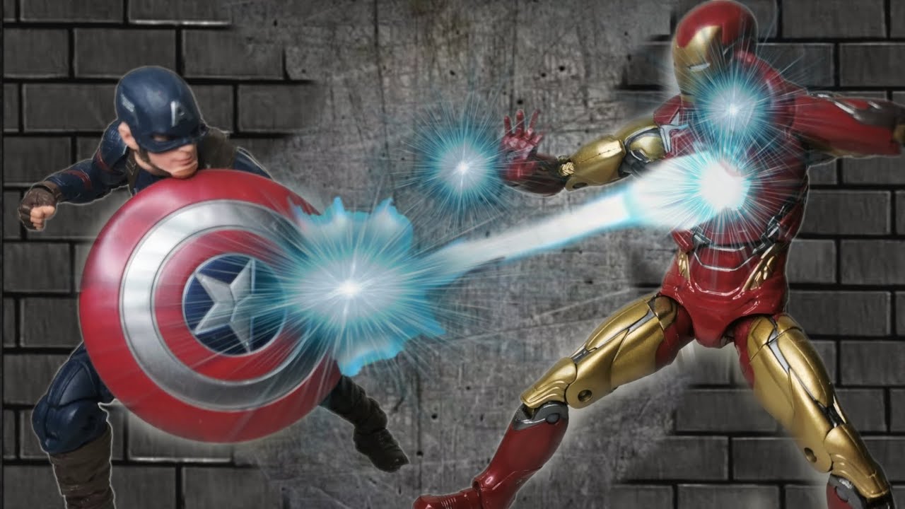 CAPTAIN AMERICA VS IRON MAN|Stop Motion | FIGURE BATTLE