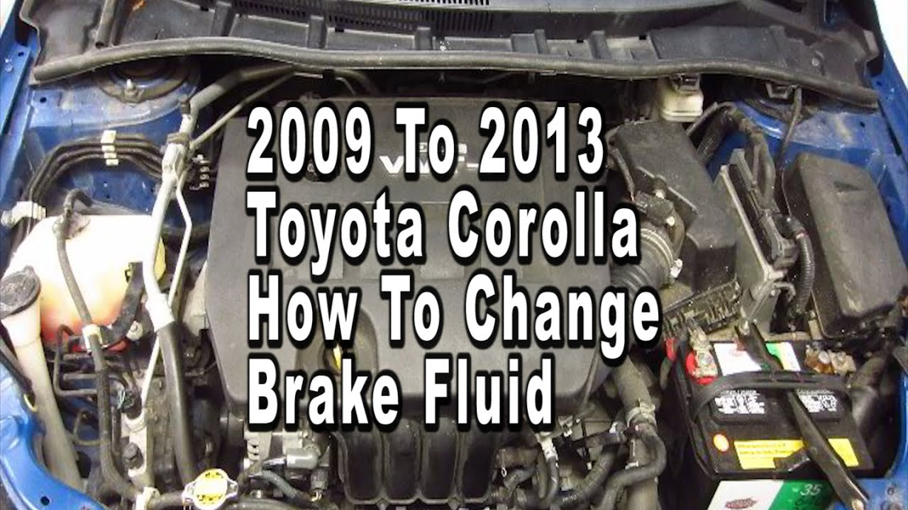 Toyota Corolla How To Change Brake Fluid 2009 2010 2011 2012 2013 With