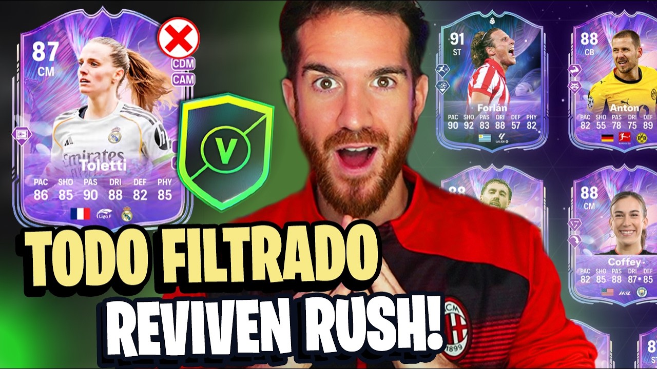 FORLAN será SBC y CARTAS PREMIER que MEJORAN en RUSH en FC 26  ✅ EVO Dínamo del centro del campo