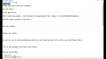 Fast Food Ordering System