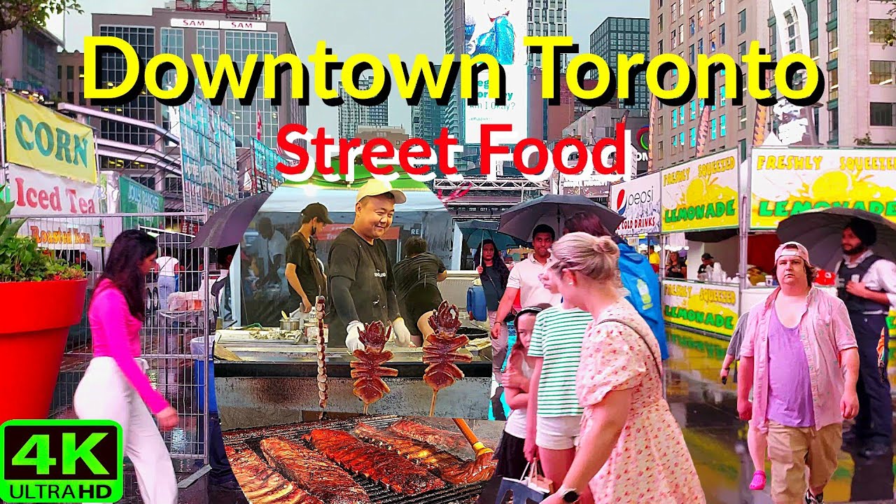 【4K】FRIDAY NIGHT DOWNTOWN TORONTO | RIBFEST TORONTO | TORONTO WALK