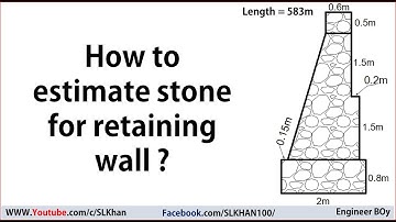 how to calculate quantity of stone for retaining wall