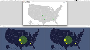 Dots on the map with D3.js, Flask, and SSE