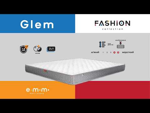 Ортопедический матрас Glam Fashion (Глэм) — жесткий и выносливый с кокосом, видео 1