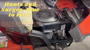 Kohler Courage 19HP Hunts and surges at idle. How To fix. Carburetor? Husqvarna Lawn Tractor Mower.