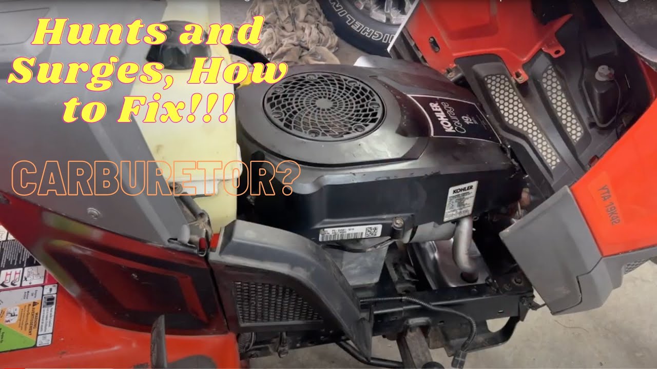 Kohler Courage 19HP Hunts And Surges At Idle How To Fix Carburetor 