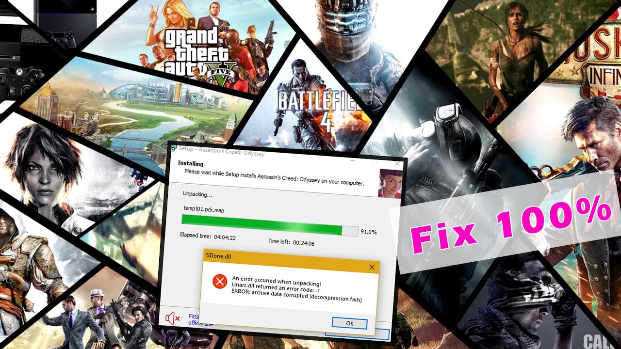 Update How to Fix Isdone.dll \u0026 Unarc.dll Error During Game Installations For All Big Games | Fitgirl Repack