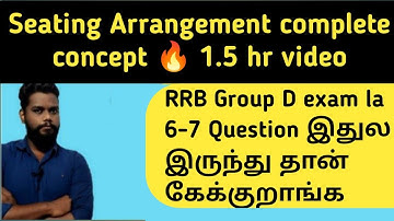 Seating Arrangement Reasoning Tricks in Tamil for RRB Group D| NTPC| SSC