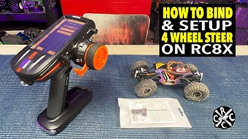 How To Bind Radiolink RC8X And Setup 4 Wheel Steering for Crawling
