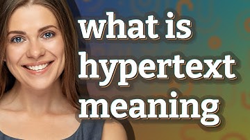 Hypertext | meaning of Hypertext