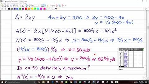 MATH 2413 - Optimization Problems