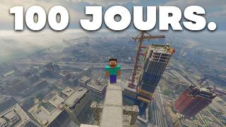 100 Jours sur la MAP de GTA 5 dans Minecraft…