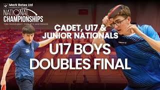 U17 Boys' Doubles Final | Mark Bates Cadet, U17 & Junior National Championships 2024