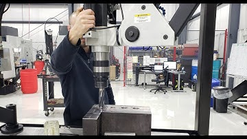 Easily Tapping 1 1/4" Holes in Heat-Treated Alloy Steel with the Hydraulic GH-60 FlexArm