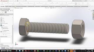 Relación tuerca Tornillo, en solidworks, fácil y rápido
