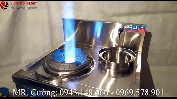 Bếp á đơn quạt thổi có bầu nước, bếp á cho nhà hàng, bếp á cho bếp ăn công nghiệp