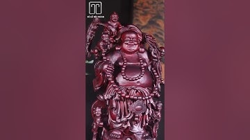 Tượng Di Lặc Cửu Phúc Gỗ Tử Đàn #xuongtuonggo #dogotienthanh