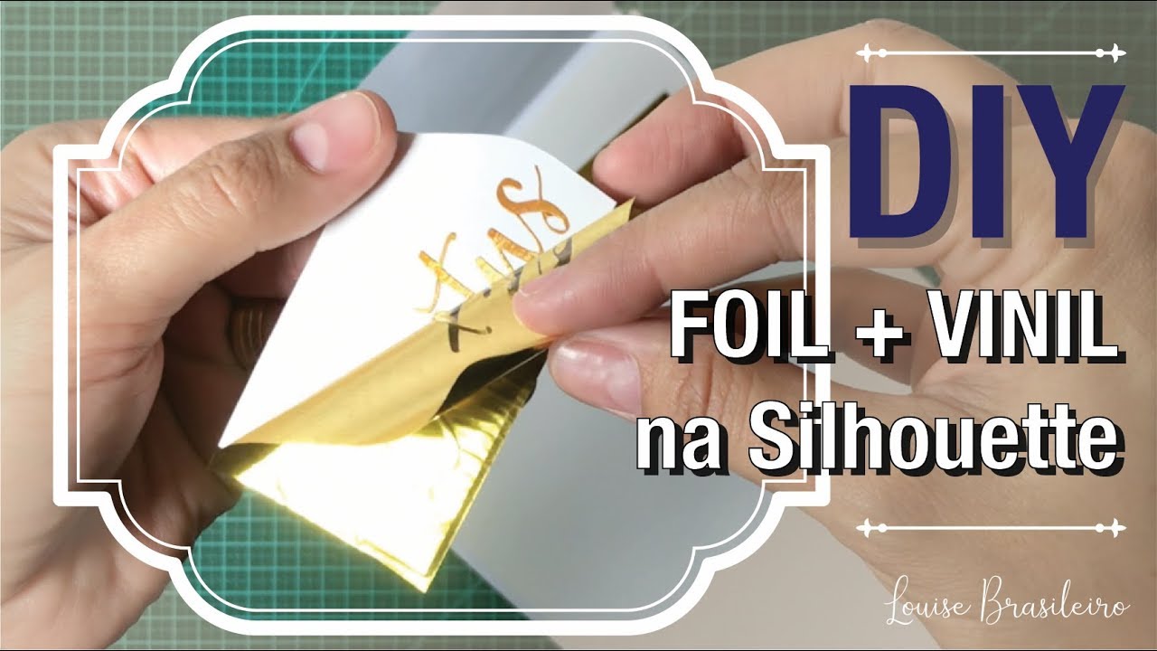 Foil Dourado na Silhouette com Vinil