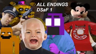 All endings to Dayshift at Freddy's (ending times in description)