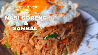 மலேசியன் ' நாசி கோரேங் & சம்பல்/ malaysian style nasi Goreng and sambal (homemade)