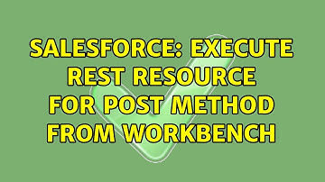 Salesforce: Execute rest resource for post method from workbench