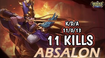 "ABSALON" Ranked Game Play | Absalon Build |   /HEROES EVOLVED / Mage Game Play..