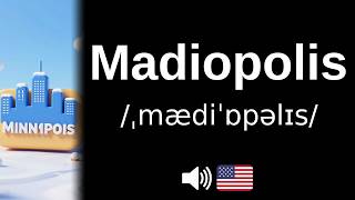 How to pronounce Madiopolis (CORRECTLY!)