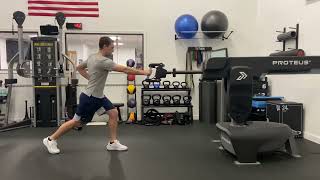 Proteus split stance row/presss